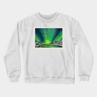 The Green Northern Lights. Artwork by Annalisa Amato Crewneck Sweatshirt